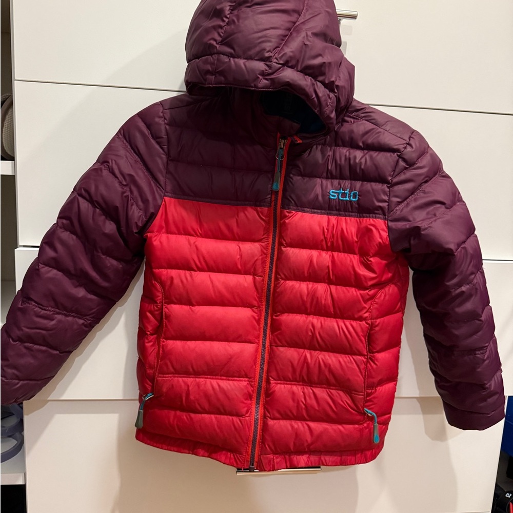 Stio kids Hometown down hooded jacket size 6